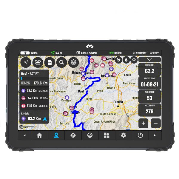 DMD-T880X Nav Tab (8″) with offroad holder